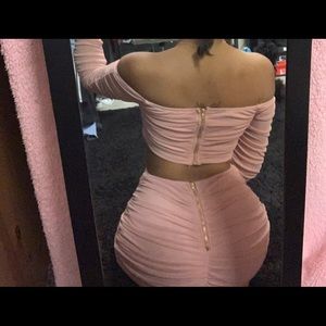 Pink mesh dress